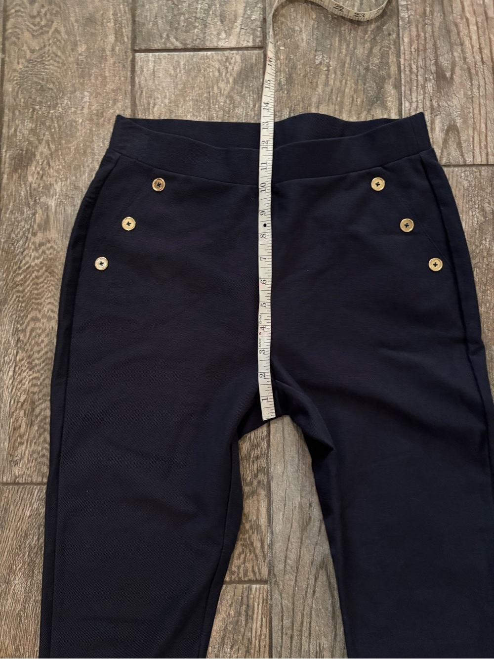 Michael Kors Navy Pants with Branded Waist Tag - Picture 9 of 11